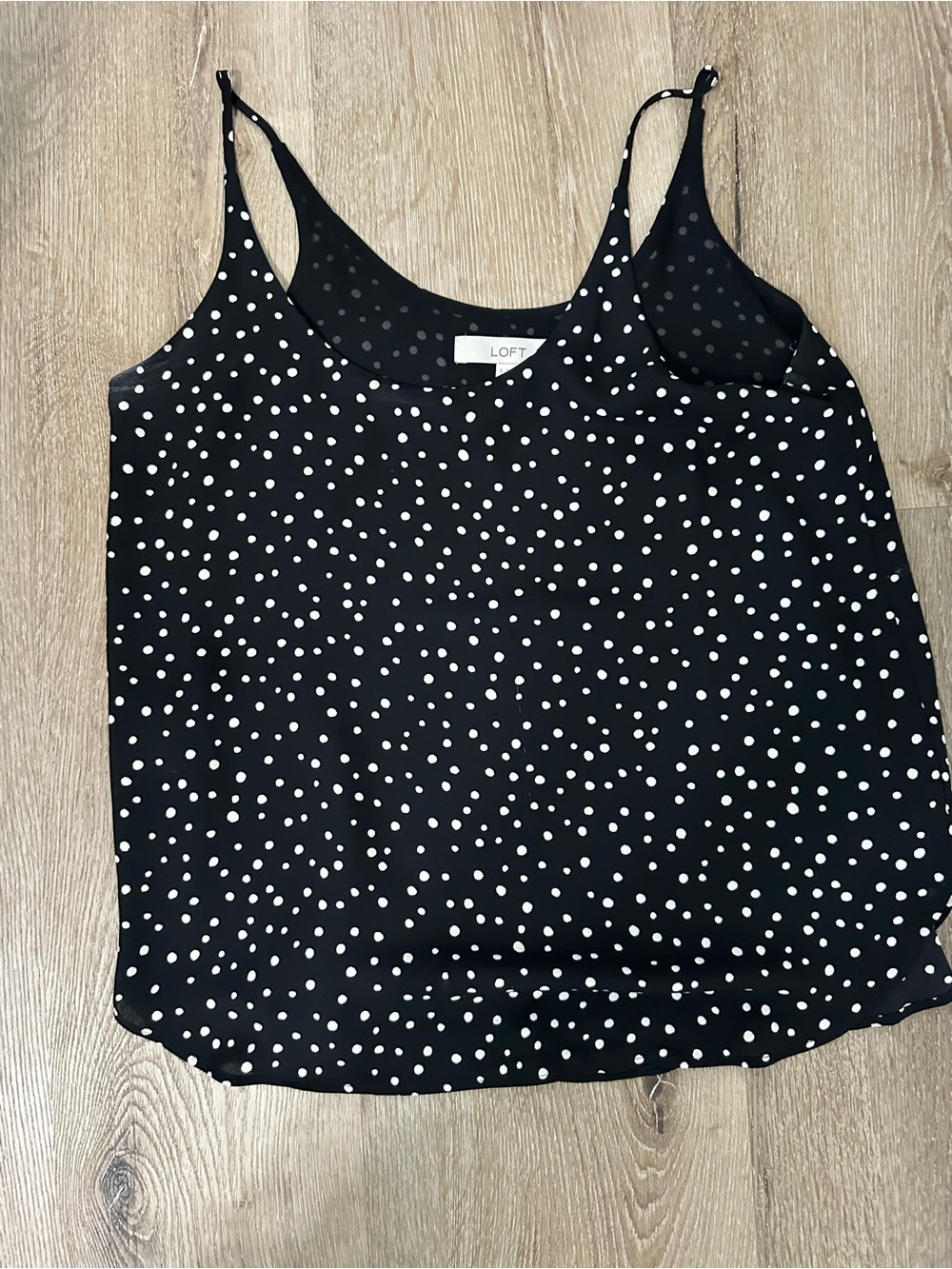 LOFT Black & White Polka Dot Camisole
